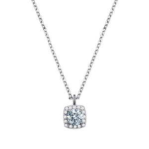 Collier Moissanite Collier en argent sterling 925 Livraison rapide S925 Collier Moissanite Carré VVS Collier Moissanite - Product Image 1