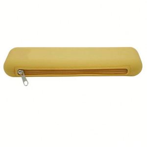 Fashionable Waterproof Silicone Rectangular Pencil <b>Case</b> Pouch Compact Portable Cosmetic Coin Purse Zipper for <b>Makeup</b> Brush - Product Image 6