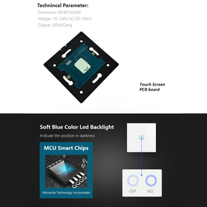 <span class=keywords><strong>Sonnette</strong></span> de porte intelligente Summao avec écran tactile en cristal, panneau en verre trempé, interrupteur de <span class=keywords><strong>sonnette</strong></span> pour maison intelligente - Product Image 4