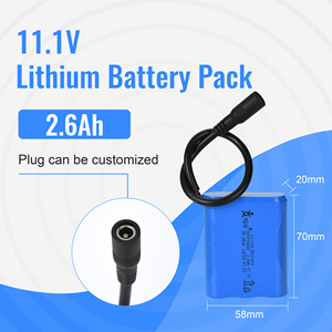 Có thể sạc lại Li-ion BATTERIE Li ion Battery Pack 11.1V 12V 2.6Ah 18650 3s1p Pin <span class=keywords><strong>Lithium</strong></span> cho LED ánh sáng - Product Image 4