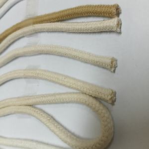 Cordón redondo 100% algodón con puntas metálicas, extremo de cuerda con acabado especial, accesorios de ropa para sudaderas, pantalones y chaquetas. - Product Image 2