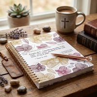 Carnet de notes personnalisé pour l'étude biblique, couverture rigide, spirale, papier écologique, impression personnalisée, notes sur les Écritures chrétiennes
