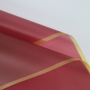 Gold Edge Jelly Film Bouquet Packaging <b>Paper</b> Semi Transparent Waterproof Matte Flower <b>Wrapping</b> <b>Paper</b> Florist Wholesale - Product Image 1