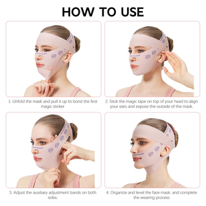 สายรัดหน้าขายดีสำหรับการนอนหลับและสายรัดกระชับกรามสำหรับคอและแก้ม ลดเหนียงสองชั้น ยกกระชับใบหน้า หน้าเรียววีเชฟ - Product Image 3