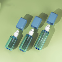 Nouvelles bouteilles pulvérisatrices carrées en PET rechargeables pour sérum de soin de la peau 80ml 100ml 120ml Emballage cosmétique