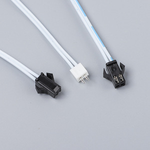 Faisceau de câbles parallèles blanc et bleu personnalisé avec connecteur mâle noir et connecteur femelle blanc pour connexion de signal d'équipement électronique - Product Image 4