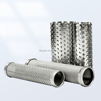 Filter Pipa Jaring Berlubang Ramah Lingkungan dari Baja Tahan Karat 304 316 Kustom, Elemen Saringan Jaring Berlubang untuk Air