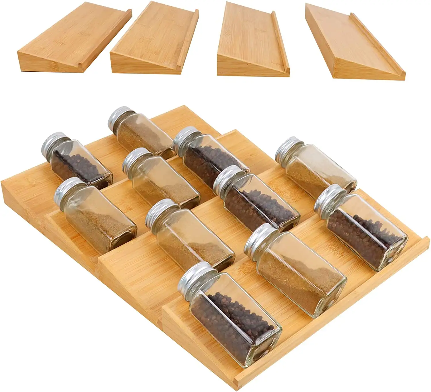 Bamboo Spice Rack Organizer Home Storage And Organization Spice Rack Organizer Kitchen