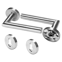 Poignée de porte en acier inoxydable de type L et ensemble de serrures Degol Hardware