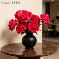 Tige de fleur de pivoine artificielle, toucher réaliste, matériau hydraté, fleur artificielle réaliste pour mariage, décoration de la maison, centre de table