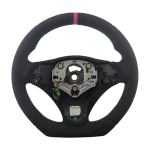 Volant de direction pour BMW E90 E92, vente chaude, qualité supérieure, en Alcantara, avec surpiqûres bleues, vente en gros - Product Image 4