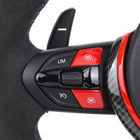 Volant sport en cuir avec insert en carbone rouge pour BMW F10 F20 F30 F36 M3 F80 M4 F82 M2 F87 M5 F90 X5 X5M E70 E90