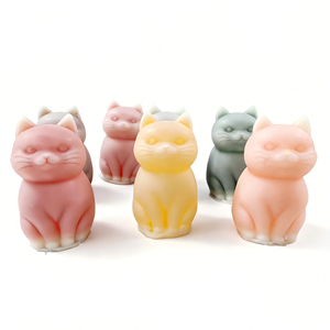 Bonbons en cire de cire d'abeille de qualité alimentaire, certifiés <span class=keywords><strong>Halal</strong></span>, en forme de chaton 3D, personnalisables OEM, pour la vente au détail - Product Image 3