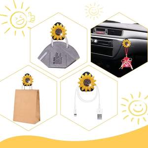 <span class=keywords><strong>Ambientadores</strong></span> de flores para coche para mujer, Clips de ventilación, decoración Interior de coche, adornos bonitos, accesorios de coche + girasol - Product Image 3