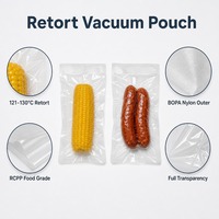 Sachet sous vide autoclavable BOPA RCPP transparent hermétique 121-130°C réutilisable pour Zongzi, plats préparés à base de maïs, en vrac
