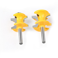 Fraise à rayon de 1/4 pouce et 6 mm à queue ronde, 2 flûtes, pour bords arrondis, outil de menuiserie DIY pour la fabrication de Lincoln Logs
