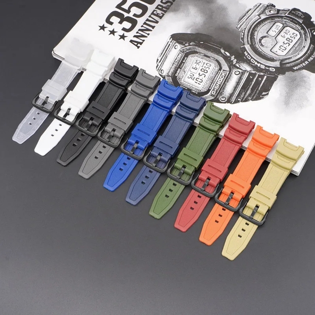 Shockproof Soft Resin Watch Band Replacement for Casio SGW-100 Waterproof Sports SGW100 Watch Strap