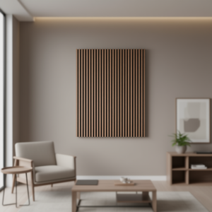 Paneles acústicos de listones de madera de nogal modernos, decoración de pared de 7,9x94,5 pulgadas - Product Image 2