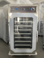 Vitrine chauffante électrique double porte en acier inoxydable 220V 2.1kW 15 plateaux 20-110°C avec maintien automatique de la température