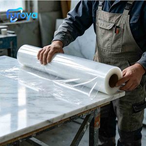 Film de protection jetable en PE souple anti-rayures et anti-taches pour la rénovation des sols, des comptoirs en marbre et des carreaux de céramique - Product Image 1