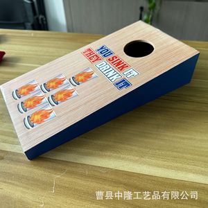 Table de jeu de lancer de beanbags en bois avec motif de trous et de flammes pour bar, KTV et soirées amusantes - Product Image 3