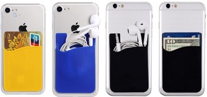 Ví điện thoại di động bằng silicon cao su, in chống thấm nước, có lớp keo dính 3m, đựng thẻ tín dụng, thiết kế hiện đại, in logo tùy chỉnh, khuyến mãi - Product Image 5