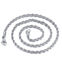 Chaîne Torsadée Maille Acier Inoxydable Or Argent de 2-5mm, Idéale pour la Fabrication de Bijoux