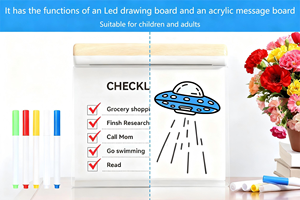 Tableaux lumineux pour enfants à sept couleurs, tableaux d'écriture effaçables, lampe en acrylique lumineuse en forme <span class=keywords><strong>de</strong></span> méduse, lampe <span class=keywords><strong>de</strong></span> nuit - Product Image 2