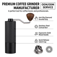 Kingze Mini moulin à café professionnel conique en acier inoxydable avec réglage réglable