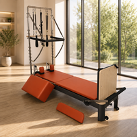 Tour de Pilates demi-trapèze avec planche à ressorts et système de poulies à cordes pour studio, yoga et domicile
