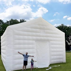 Gran pabellón inflable negro en forma de cubo, salón cuadrado para eventos, cabina portátil grande para fiestas nocturnas en el patio trasero y eventos al aire libre. - Product Image 2