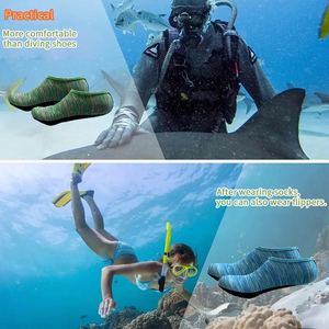 Chaussettes <span class=keywords><strong>de</strong></span> plongée confortables en tissu léger, respirant et à séchage rapide, <span class=keywords><strong>chaussures</strong></span> aquatiques adaptées à diverses occasions. - Product Image 4