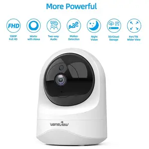 1080P كامل HD كاميرا IP لاسلكية PTZ wifi المنزل CCTV الأمن كاميرا مع سحابة التخزين دعم اليكسا