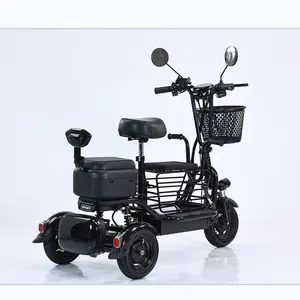 Novo elétrico de três carros pequeno adulto pick-up crianças pai-filho lazer casa idosos scooter bicicleta dobrável scooter elétrico