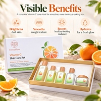 Ensemble de soins de la peau pour femmes à l'acide hyaluronique fermenté, à la niacinamide, à la vitamine C, à l'acide tranexamique, antioxydant, hydratant, éclaircissant, correcteur de taches brunes