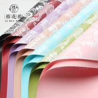 Papel de Envolver Flores con Borde de Encaje 3D Xihuanong, Película OPP Impermeable, Materiales de Embalaje para Ramos de Flores Hechos a Mano para Floristería