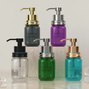 Klarglas Pump flasche mit Pumpe, Seifen flasche aus Glas, Flüssig seifensp ender, Schaum-Shampoo-Spülung, Kunden spezifisch