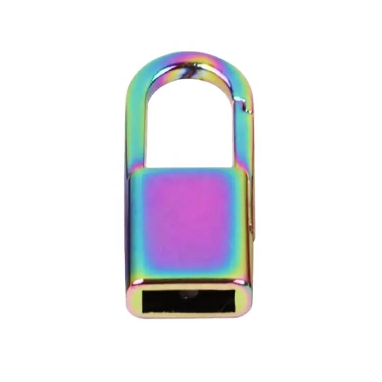 Rainbow plated swivel self-locking hook handbag hardware metal snap clips lanyard key ring clasps for wallet