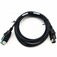 Cable USB Macho a USB Macho de 12V con Alimentación de 5V, 12V y 24V para Impresoras POS
