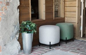 Tabouret repose-pieds rond en velours, avec jambes en métal, personnalisé, <span class=keywords><strong>de</strong></span> couleur gris nuit, offre spéciale - Product Image 5