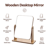 Miroir de maquillage pliable sur pied, coloré et mignon, en promotion