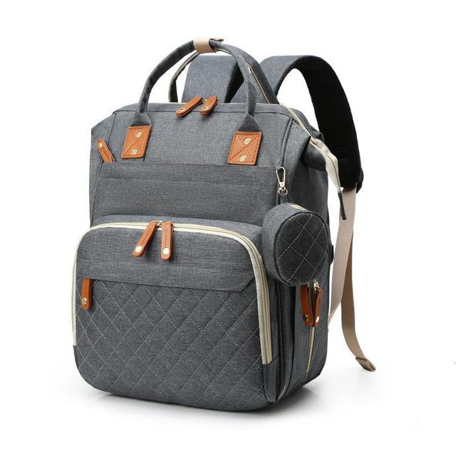 Multifunctional Waterproof USB Large Capacity Mom Portable Folding Wet Crib Bed Mommy Bag Baby Nappy Diaper Mummy Backpack Bags