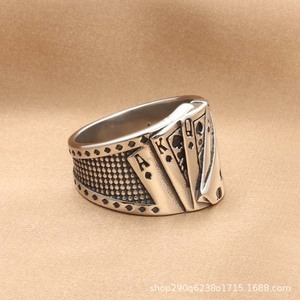 <b>Playing</b> <b>Card</b> Ring Stainless Steel Retro Punk Style Unisex Fashion Jewelry Gift - Product Image 3