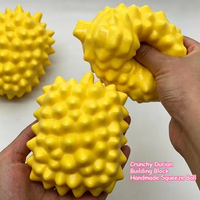 Nouveau Jouet Anti-Stress Créatif 2026 : Blocs de Construction Durian Croustillants Faits Main, Balle à Presser Sonore, Fruit Squishy