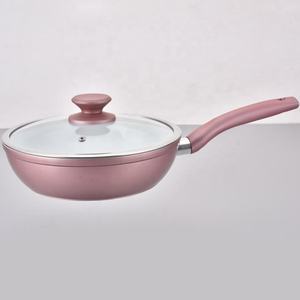 Batterie de cuisine moderne série rose <span class=keywords><strong>Pcs7</strong></span> revêtement antiadhésif en aluminium et en métal - Product Image 4