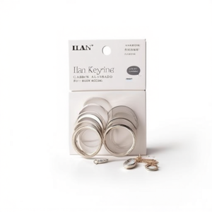 Anello portachiavi Ilan 30 mm colore argento 8 pezzi per accessorio portachiavi - Product Image 1