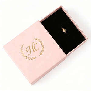 กล่องใส่แหวนทันสมัย กล่องของขวัญเครื่องประดับสุดหรู กล่องลิ้นชักแข็งแรง บุผ้ากำมะหยี่ ปั๊มฟอยล์ โลโก้สั่งทำได้ ราคาขายส่ง - Product Image 1