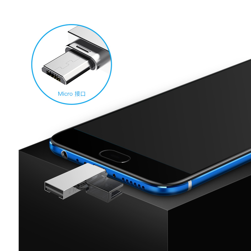 Кардридер с разъемом Micro otg металлический корпус CR009