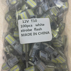 GEARUIS T10 bola lampu Wedge 12V putih murni, pelat lisensi mobil 3014 K LED 24 SMD 6500 - Product Image 5