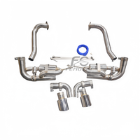 Tuyaux d'échappement à soupape sous vide SS304 pour Porsche 718 Cayman 2.0 Turbo, système d'échappement avec silencieux et contrôleur de soupape, amélioration sonore
